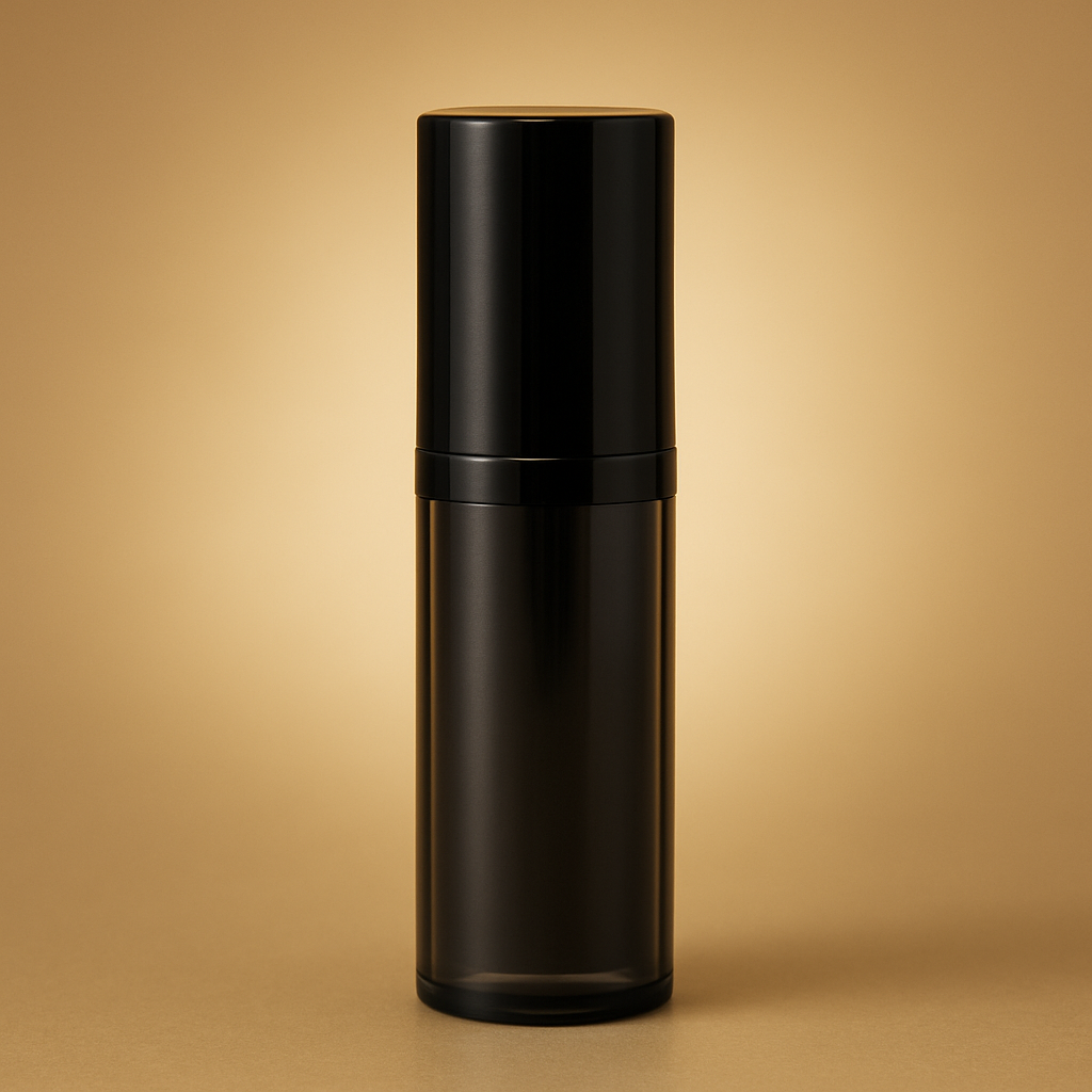 Moon - 15ML Black Airless Bottle with Mono Material Pump