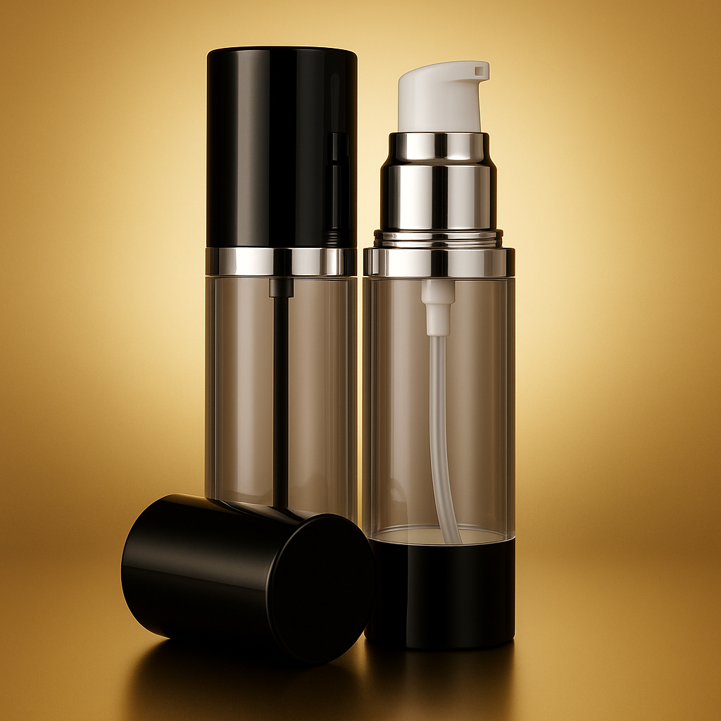 Sunset - 30ML Airless Bottle Glossy Black with Clear Bottle