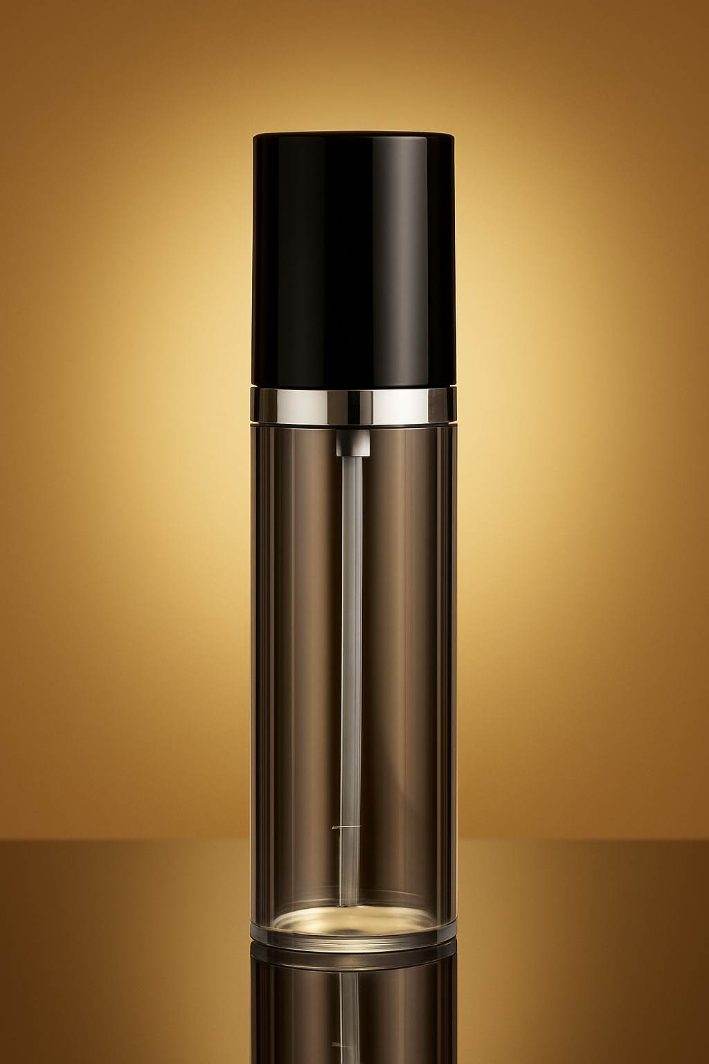 Sunset - 50ML Airless Bottle Glossy Black with Clear Bottle
